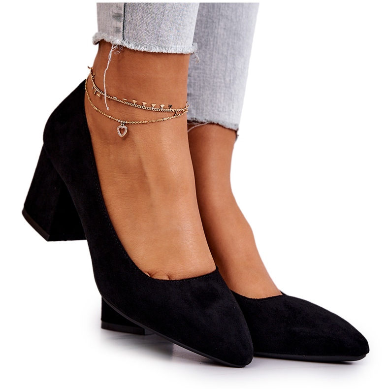 Pompe din piele intoarsa Sergio Leone PB411 Negru