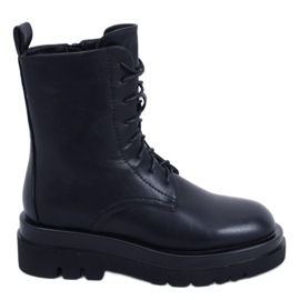 Cizme West Black cu talpă înaltă negru