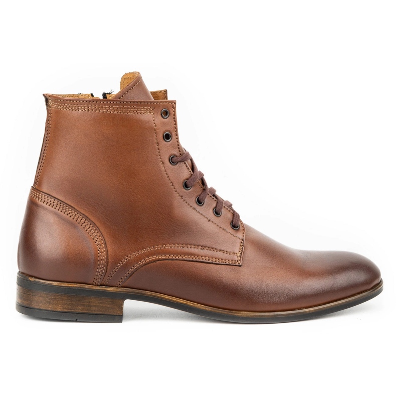 Olivier Cizme Chelsea din piele pentru bărbați 287 Św maro