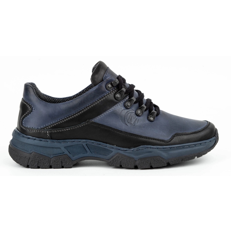 Olivier Pantofi casual barbati din piele 842MA bleumarin albastru