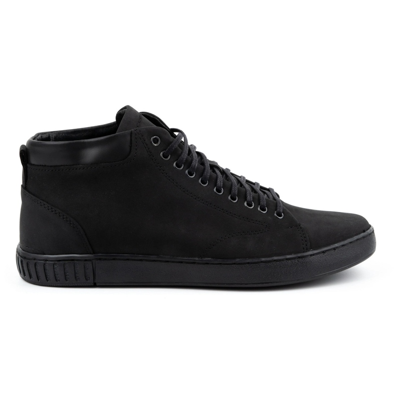 Polbut Pantofi creepers din piele pentru barbati 2108sw negru