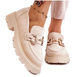 PS1 Pantofi De Damă Platformă De piele intoarsa Cu Bej Deira PS1 Pantofi De Damă Platformă De piele intoarsa Cu Bej Deira