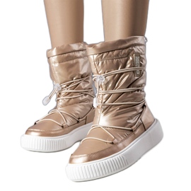 Cizme de zăpadă aurii Big Star KK274194 bej