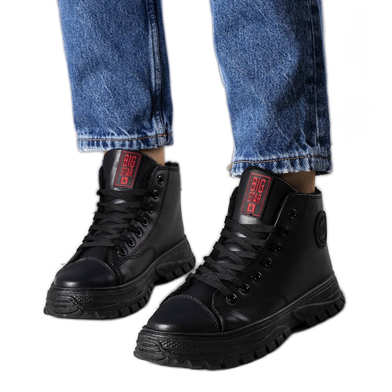 Tenisi izolați negri Big Star GG274537 906 negru