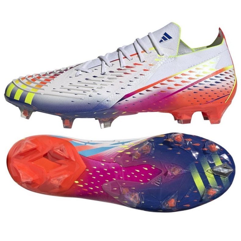 Pantofi de fotbal Adidas Predator Edge.1 L Fg M GW1022 alb, culoare amestecată alb