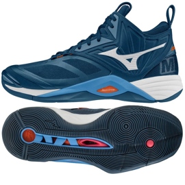 Pantofi de volei Mizuno Wave Momentum 2 Mid V1GA211721 albastru albastru
