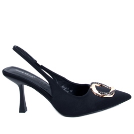BM Pompe cu toc deschis de la Constance Black negru