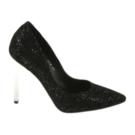 Pompe din piele pe Szpilka 497 Black Espinto negru Pompe din piele pe Szpilka 497 Black Espinto negru