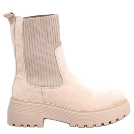 PA1 Botine elastice Winters Bej