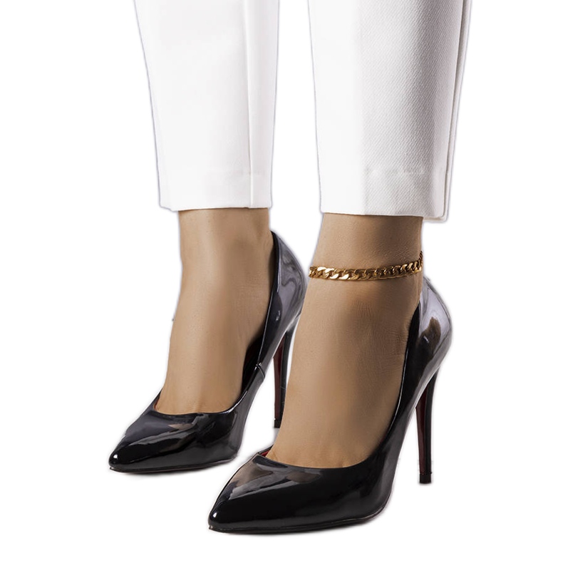 PA1 Tocuri înalte Zayd lăcuite negru PA1 Tocuri înalte Zayd lăcuite negru