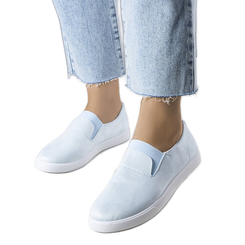 PA1 Tenisi albastri din piele intoarsa ecologica de la Jamal albastru