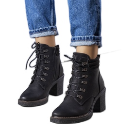PA1 Botine negre de la Zev negru PA1 Botine negre de la Zev negru