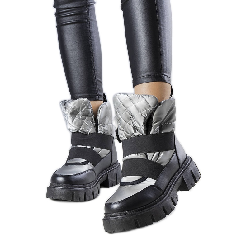 Cizme de zăpadă cu izolație gri de la Francisco negru