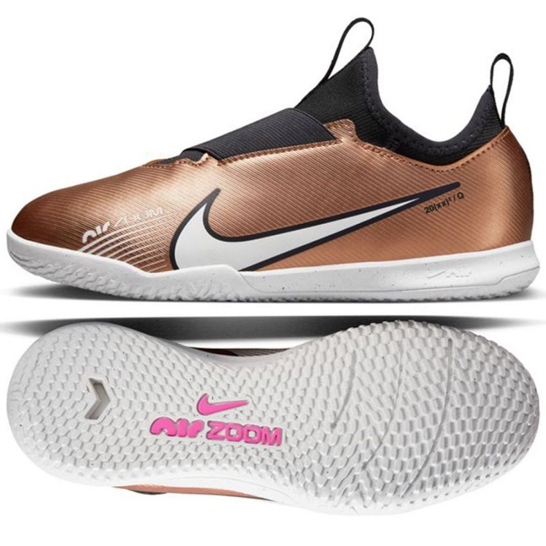 Pantofi de fotbal Nike Zoom Mercurial Vapor 15 Academy Qatar Ic Jr DR6049 810 maro de aur