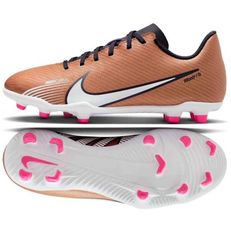 Ghete de fotbal Nike Mercurial Vapor 15 Club Qatar FG/MG Jr DR6048 810 maro de aur Ghete de fotbal Nike Mercurial Vapor 15 Club Qatar FG/MG Jr DR6048 810 maro de aur