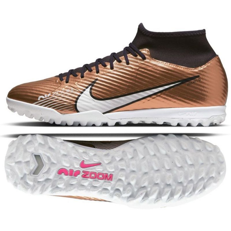 Pantofi de fotbal Nike Zoom Mercurial Superfly 9 Academy Qatar Tf M DR5948 810 aur, bronz de aur Pantofi de fotbal Nike Zoom Mercurial Superfly 9 Academy Qatar Tf M DR5948 810 aur, bronz de aur