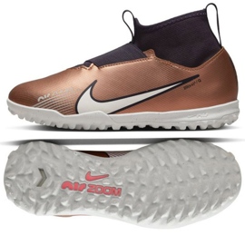 Pantofi de fotbal Nike Zoom Mercurial Superfly 9 Academy Qatar Tf Jr DR6053 810 aur, bronz de aur