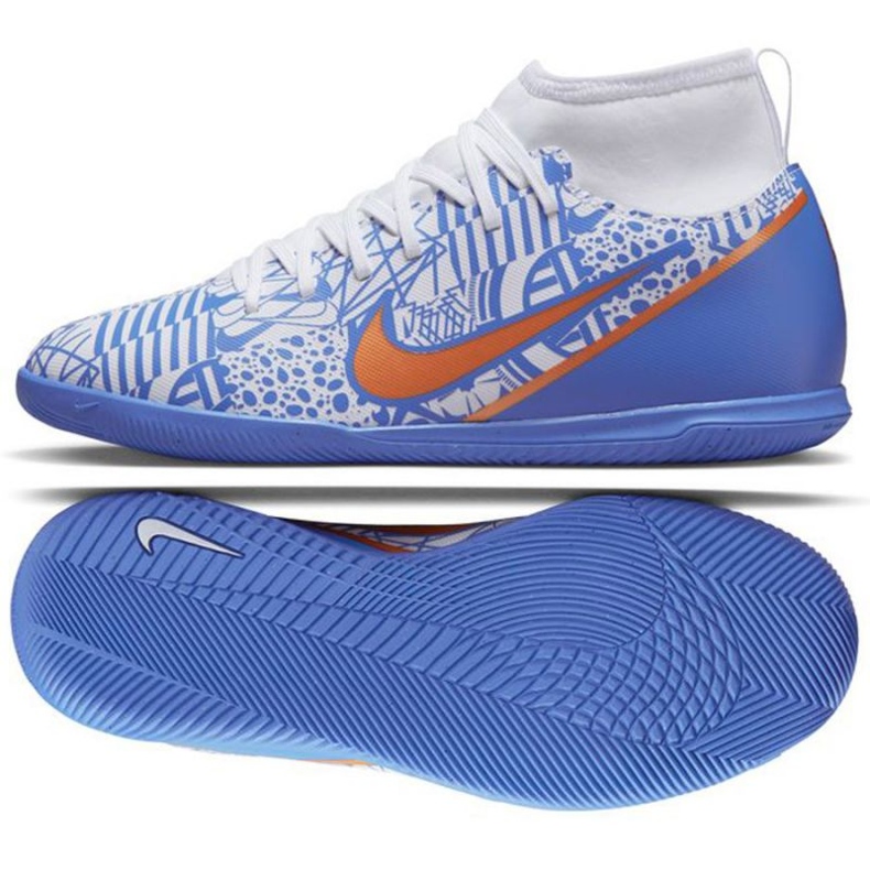 Pantofi de fotbal Nike Mercurial Superfly 9 Club CR7 Ic Jr DQ5327 182 albastru albastru