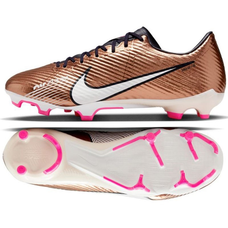 Pantofi de fotbal Nike Zoom Mercurial Vapor 15 Academy Qatar FG/MG M DR5941 810 maro bej și maro Pantofi de fotbal Nike Zoom Mercurial Vapor 15 Academy Qatar FG/MG M DR5941 810 maro bej și maro