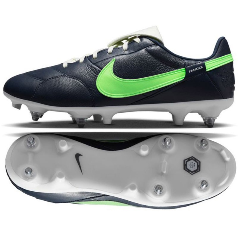 Pantofi de fotbal Nike Premier Iii SG-Pro Ac M AT5890 431 albastru marin verde