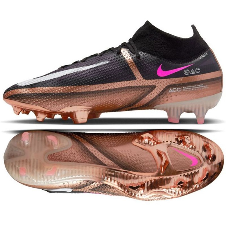 Pantofi de fotbal Nike Phantom GT2 Elite Qatar Dynamic Fit Fg M DR5955 810 maro negru