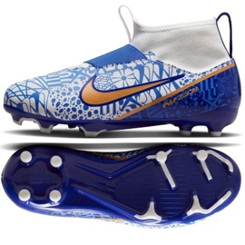 Pantofi de fotbal Nike Zoom Mercurial Superfly 9 Academy CR7 FG/MG Jr DQ5324 182 albastru albastru