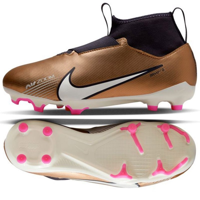 Pantofi de fotbal Nike Zoom Mercurial Superfly 9 Academy Qatar FG/MG Jr DR6044 810 maro bej și maro Pantofi de fotbal Nike Zoom Mercurial Superfly 9 Academy Qatar FG/MG Jr DR6044 810 maro bej și maro