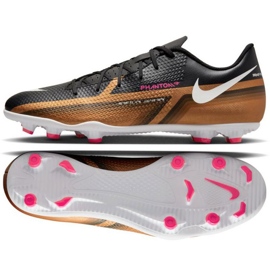 Pantofi de fotbal Nike Phantom GT2 Club Qatar FG/MG M DR5968 810 maro, negru bej și maro Pantofi de fotbal Nike Phantom GT2 Club Qatar FG/MG M DR5968 810 maro, negru bej și maro