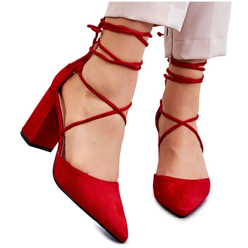 PA1 Pumps Clasici Legat De piele intoarsa Red Lucira roșu