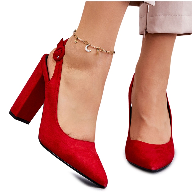 PA1 Pompe cu tocuri înalte Alanza roșii roșu