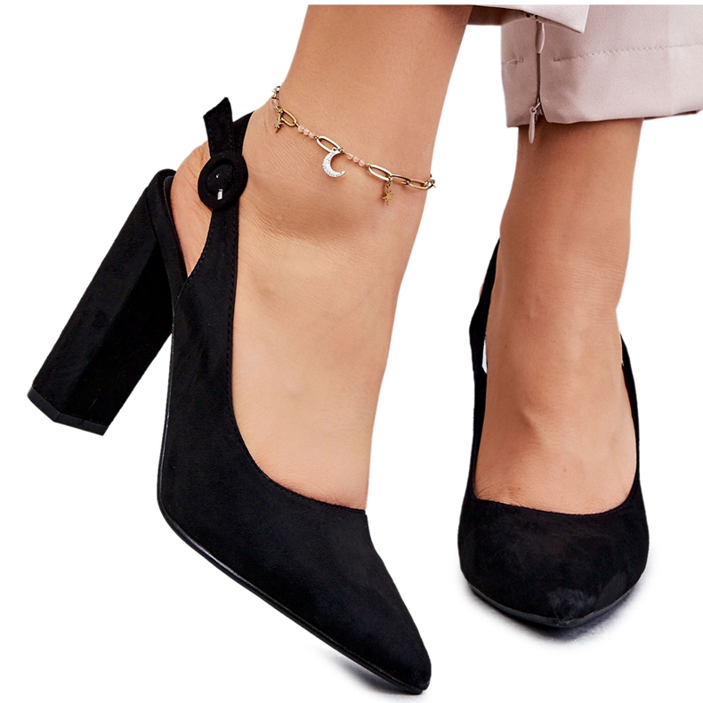 PA1 Pompe cu toc înalt Negru Alanza