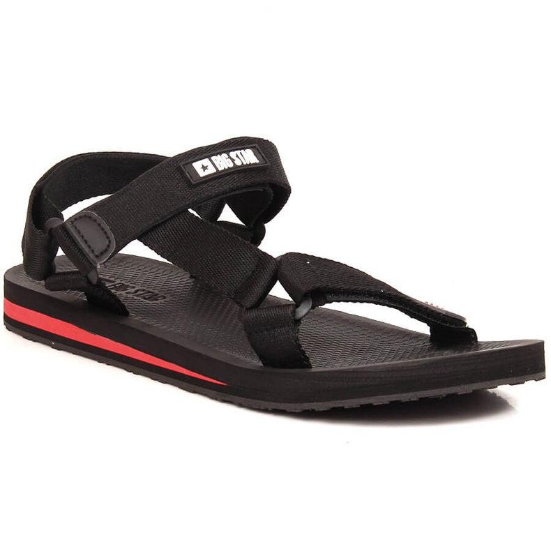 Sandale sport pentru bărbați Big Star DD174717 cu velcro negre negru