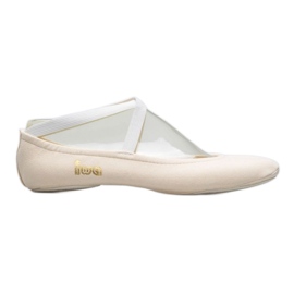Pantofi de balet gimnastica Iwa 302 crem alb