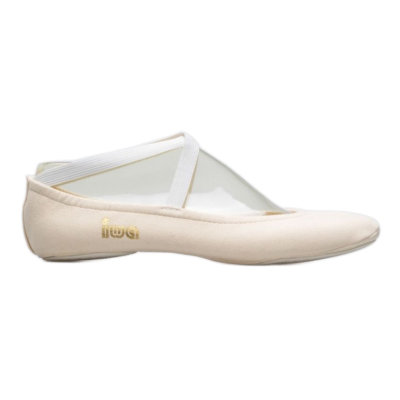 Pantofi de balet gimnastica Iwa 302 crem alb