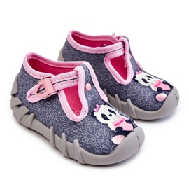 BEFADO S.A. Pantofi Papuci Befado Pandy 110P470 Gri-Roz BEFADO S.A. Pantofi Papuci Befado Pandy 110P470 Gri-Roz