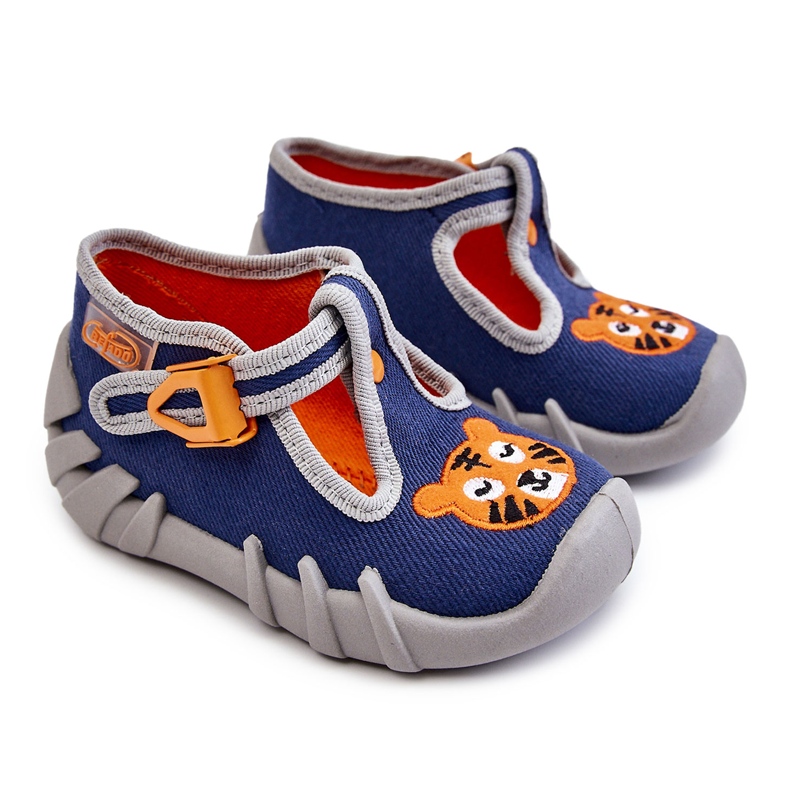 BEFADO S.A. Pantofi Papuci Befado Tiger 110P462 Navy albastru marin