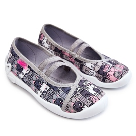 BEFADO S.A. Papuci Balerina Befado Kotki 116X315 Gri-Roz BEFADO S.A. Papuci Balerina Befado Kotki 116X315 Gri-Roz