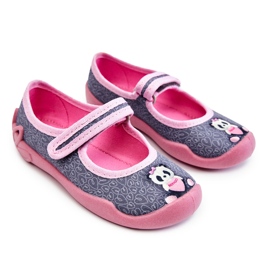 BEFADO S.A. Papuci Copii Befado Panda 114X506 Gri-Roz BEFADO S.A. Papuci Copii Befado Panda 114X506 Gri-Roz