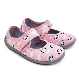 BEFADO S.A. Papuci copii balerini cu velcro Befado Pandy 955X021 roz deschis BEFADO S.A. Papuci copii balerini cu velcro Befado Pandy 955X021 roz deschis