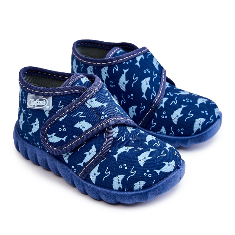 BEFADO S.A. Pantofi Copii Papuci Befado Sharks 465P089 Bleumarin albastru