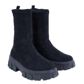 PA1 Phyllis Cizme plate din piele intoarsa neagra negru PA1 Phyllis Cizme plate din piele intoarsa neagra negru