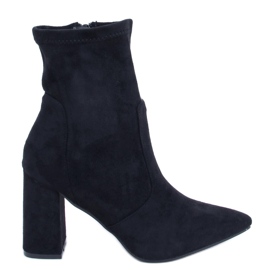 PA1 Cizme cu toc din piele intoarsa de la Natalie Black negru PA1 Cizme cu toc din piele intoarsa de la Natalie Black negru