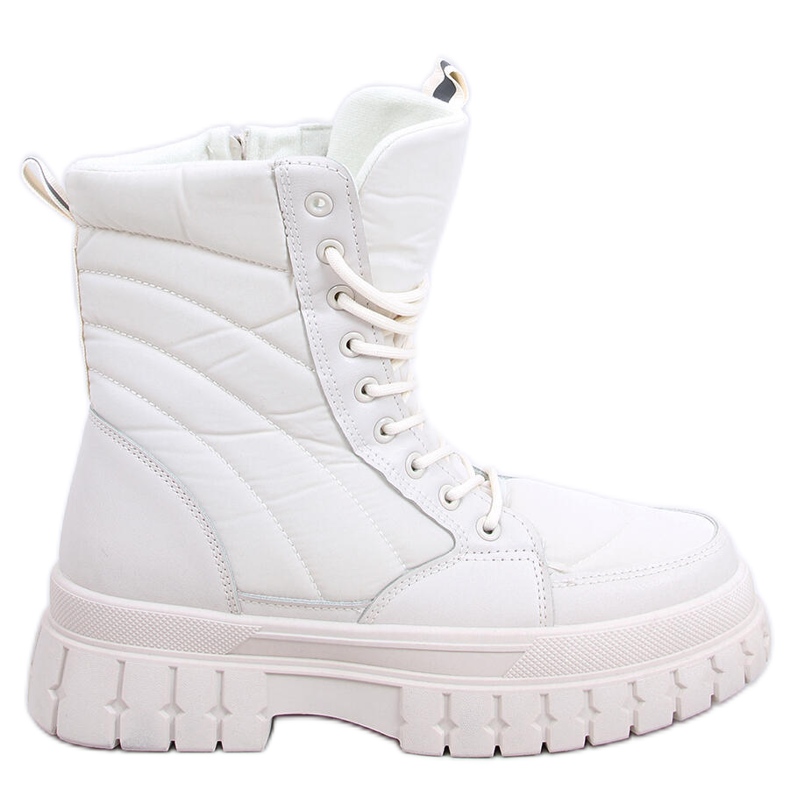 PA1 Cizme plate cu șireturi Barkin Beis bej