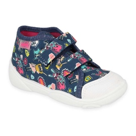 Papuci copii Befado 212P080, bleumarin, cu aplicatii colorate albastru Papuci copii Befado 212P080, bleumarin, cu aplicatii colorate albastru