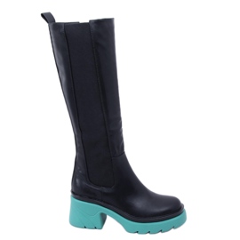 PA1 Cizme cu talpa colorata de la Woods BLACK/BLUE negru albastru