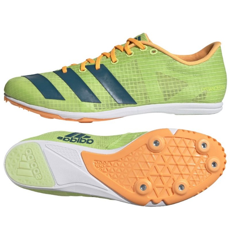 Pantofi cu vârfuri adidas Distancestar M GY0947 portocale verde