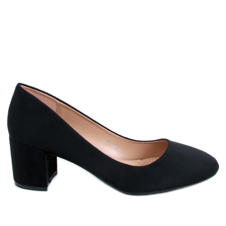 Pompe cu toc jos de la Louise Black negru
