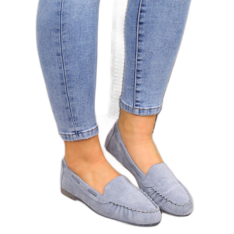 Mocasini albastri de piele intoarsa de dama Sergio Leone MK722 albastru Mocasini albastri de piele intoarsa de dama Sergio Leone MK722 albastru