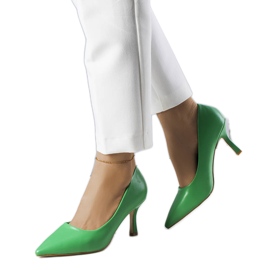 BM Pompe verzi cu toc jos de la Jayda verde