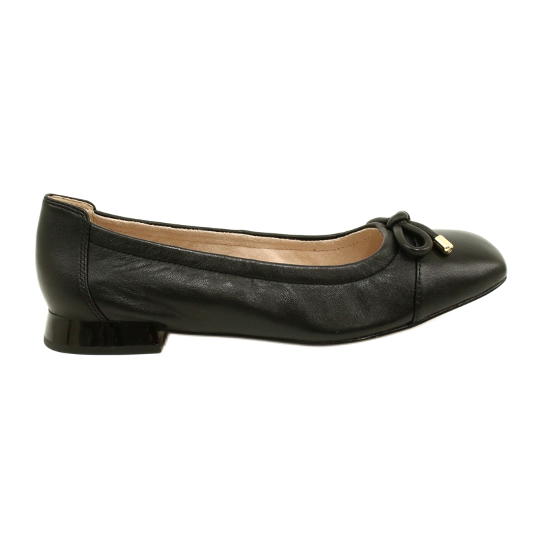 Pantofi de damă balerină Caprice cu fundă 9-22104-20 040 Negru